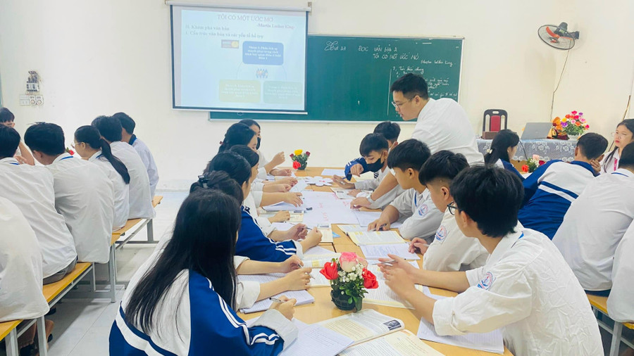 Tiết thao giảng tại Trung tâm GDNN - GDTX Đoan Hùng (Phú Thọ). Ảnh: Fanpage nhà trường