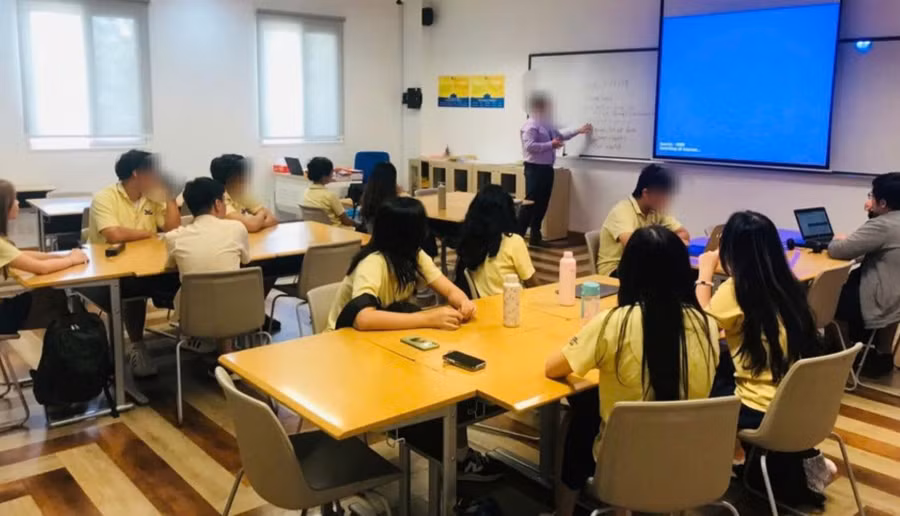 Hoạt động học tập của một trường ngoài công lập tại TPHCM trong năm học 2023 - 2024. Ảnh: TM