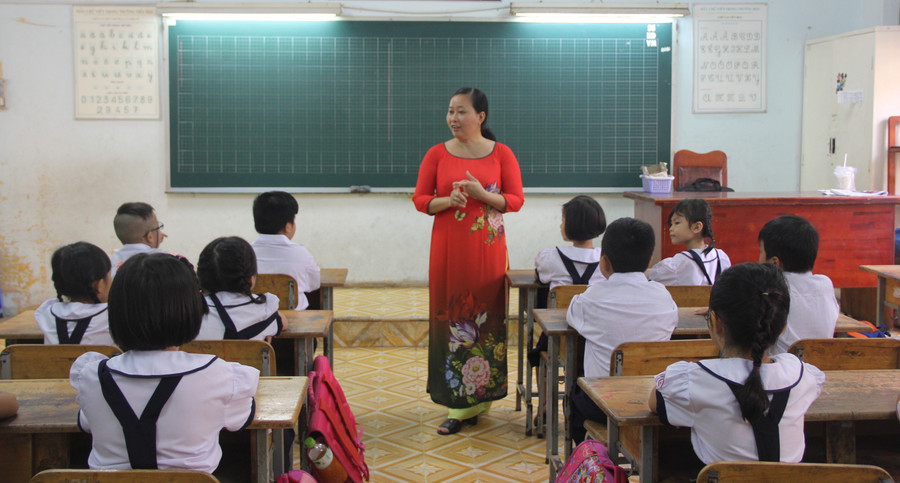 Lớp tiểu học tại TPHCM năm học 2017 - 2018. Ảnh tư liệu: Mạnh Tùng