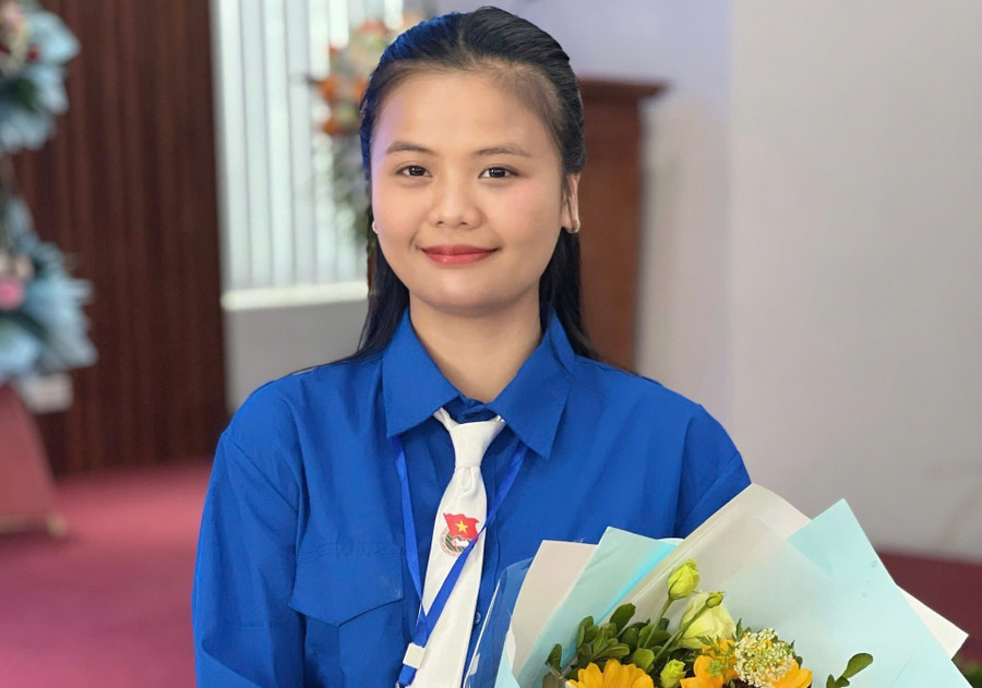 Nguyễn Thị Thương - học lớp 67B - Kế toán, Khoa Kinh tế và Quản trị kinh doanh, Trường Đại học Lâm nghiệp. Ảnh: TG