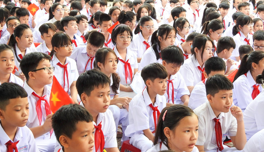 Học sinh Đà Nẵng dịp khai giảng năm học 2024 - 2025. Ảnh minh họa: INT