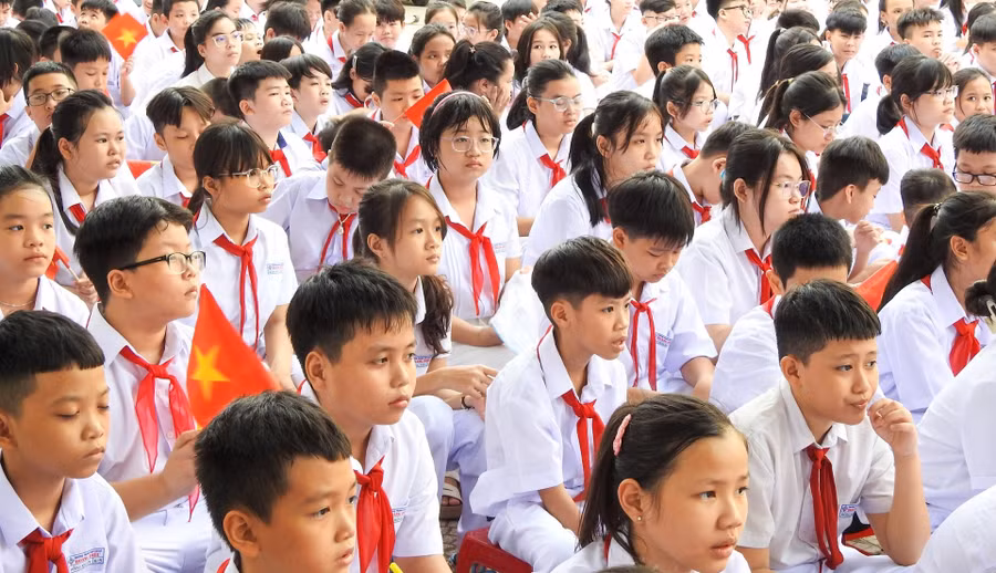 Học sinh Đà Nẵng dịp khai giảng năm học 2024 - 2025. Ảnh minh họa: INT