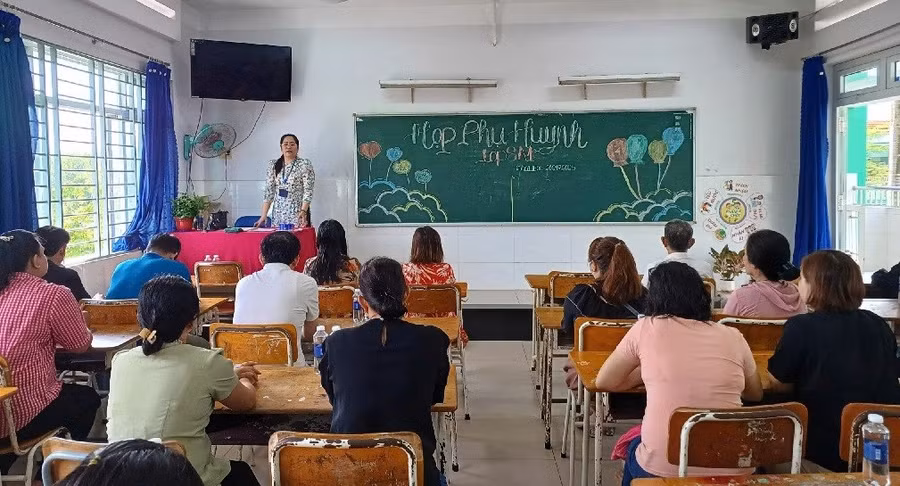 Các khoản thu thường được đề cập trong các cuộc họp phụ huynh. Ảnh: Website Trường THCS Nguyễn Văn Cừ (Thủ Dầu Một, TPHCM)