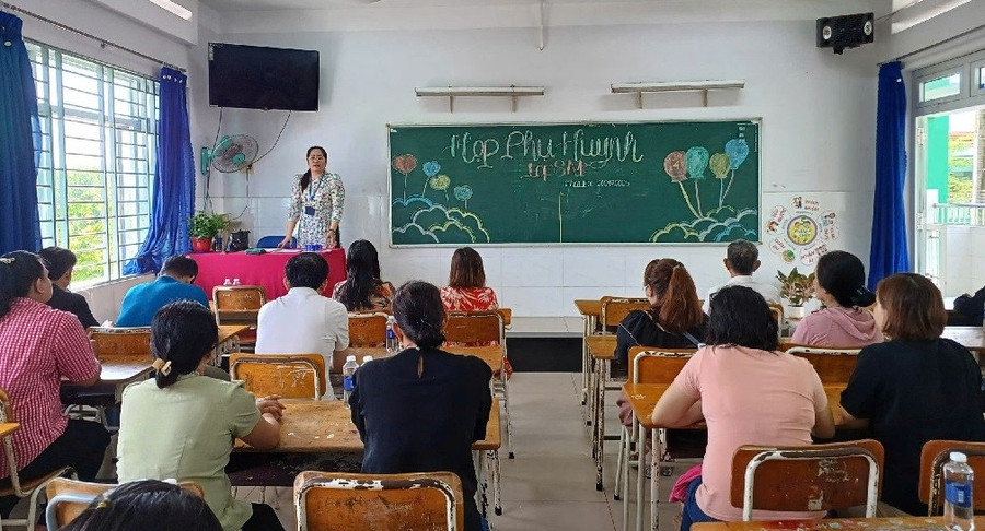 Các khoản thu thường được đề cập trong các cuộc họp phụ huynh. Ảnh: Website Trường THCS Nguyễn Văn Cừ (Thủ Dầu Một, TPHCM)