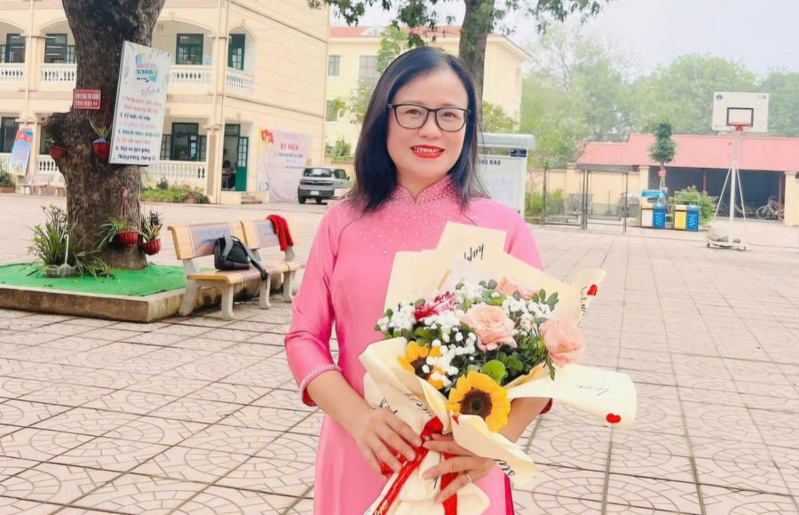 Bà Tạ Thị Thanh Bình - Hiệu trưởng Trường THCS Thanh Xuân (Sóc Sơn, Hà Nội). Ảnh: Đình Tuệ can-phu-hop-thuc-tien-2.jpg