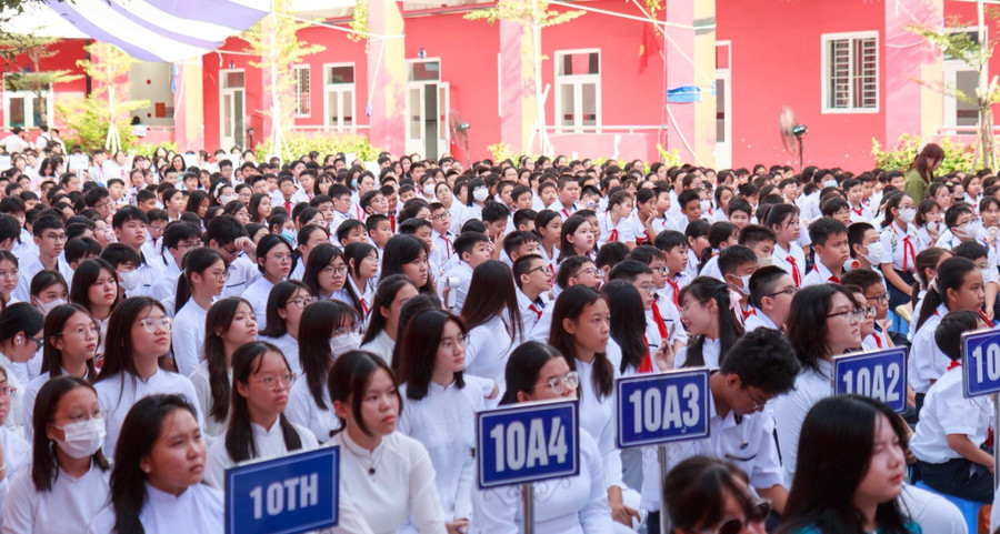 Học sinh Trường Trung học Thực hành Sài Gòn (Trường Đại học Sài Gòn) trong năm học 2025 - 2026. Ảnh: NTCC