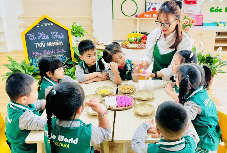 Trường Mầm non Thế giới nhỏ xinh (phường Lê Chân, Hải Phòng). Ảnh: NTCC