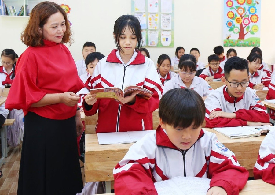 Giờ học của cô trò Trường THCS Lê Quý Đôn (Sơn La). Ảnh minh họa: INT