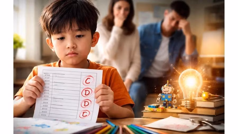 Thành tích học tập và sự so sánh trong gia đình có thể vô tình tạo áp lực đối với trẻ. Ảnh minh họa: INT.