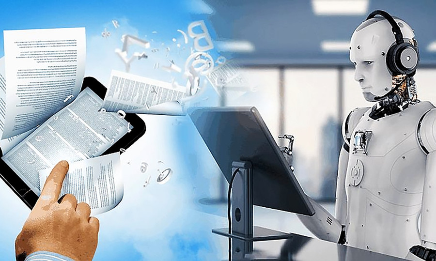 Công nghệ AI với nhiều tính năng ưu việt hỗ trợ đắc lực cho người làm báo. Ảnh minh họa: INT giu-lua-dam-me-giua-bien-du-lieu-2.png