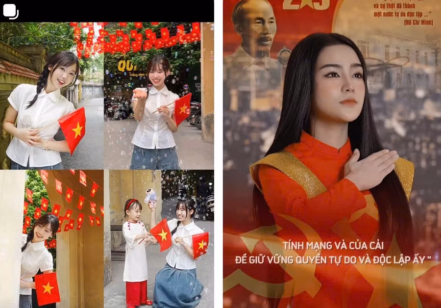 Các hình ảnh và trend được các bạn trẻ đăng nhân dịp 30/4. Ảnh: TikTok