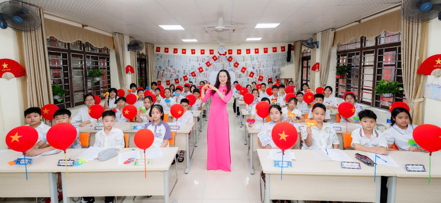 Giờ học tại Trường THCS&THPT Sư phạm (Trường Đại học Sư phạm Hà Nội 2). Ảnh: NTCC