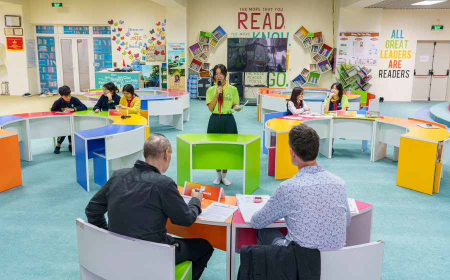 Từng bước hiện thực hóa mục tiêu đưa tiếng Anh trở thành ngôn ngữ thứ hai trong trường học. Ảnh minh họa: ITN