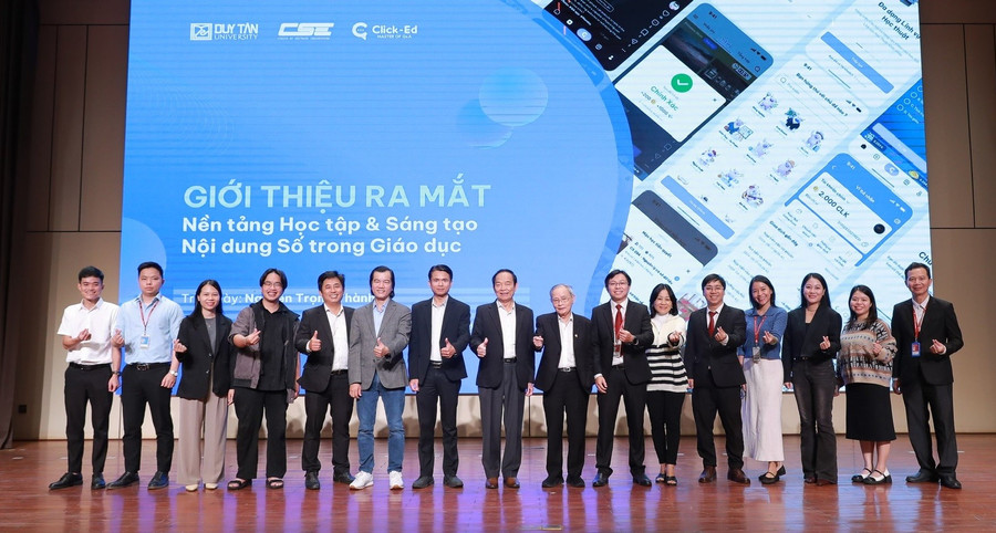 Trường Khoa học máy tính và Trí tuệ nhân tại – Đại học Duy Tân ra mắt nền tảng Học tập và sáng tạo Nội dung số. Ảnh: NTCC
