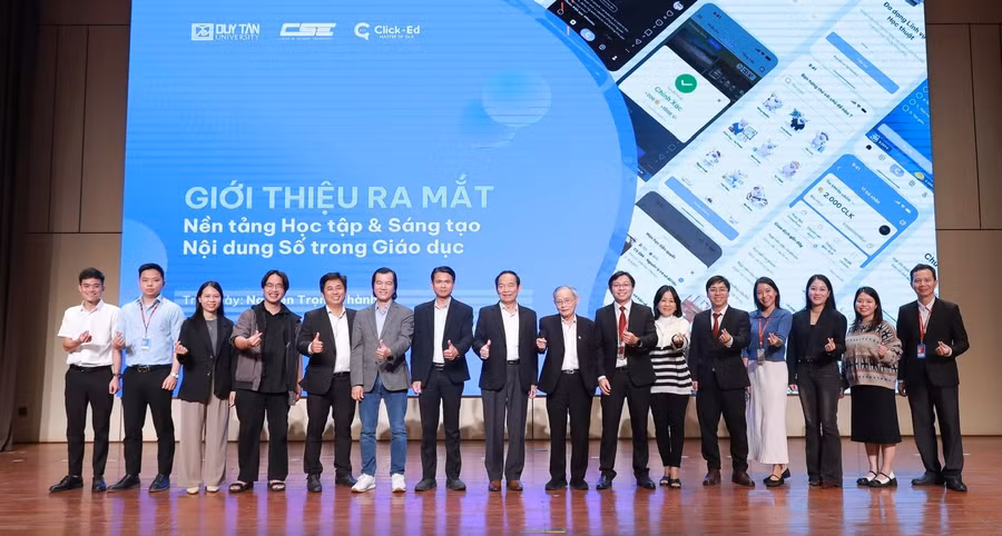 Trường Khoa học máy tính và Trí tuệ nhân tại – Đại học Duy Tân ra mắt nền tảng Học tập và sáng tạo Nội dung số. Ảnh: NTCC