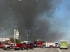 Hiện trường vụ rơi máy bay ở Texas, Mỹ, ngày 12/10/2025.