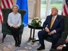 Tổng thống Mỹ Donald Trump (phải) và Chủ tịch EC Ursula von der Leyen.