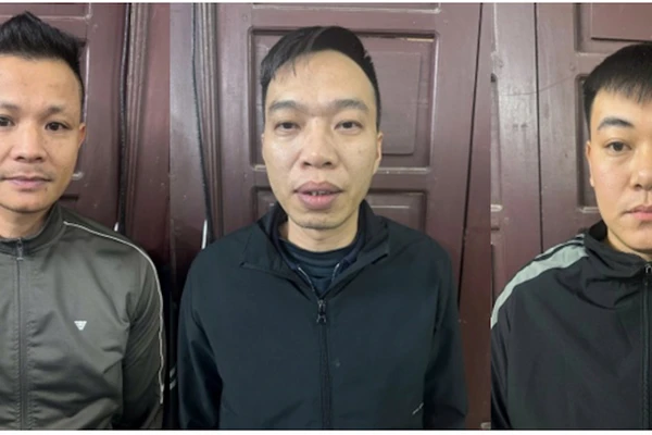 Hưng, Chiến, Trường (từ trái qua phải). Ảnh: Công an tỉnh Hưng Yên.