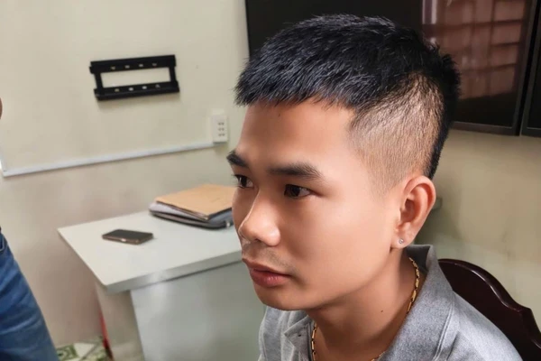 Đỗ Văn Hưng tại Cơ quan Công an. Ảnh Công an tỉnh Hưng Yên.