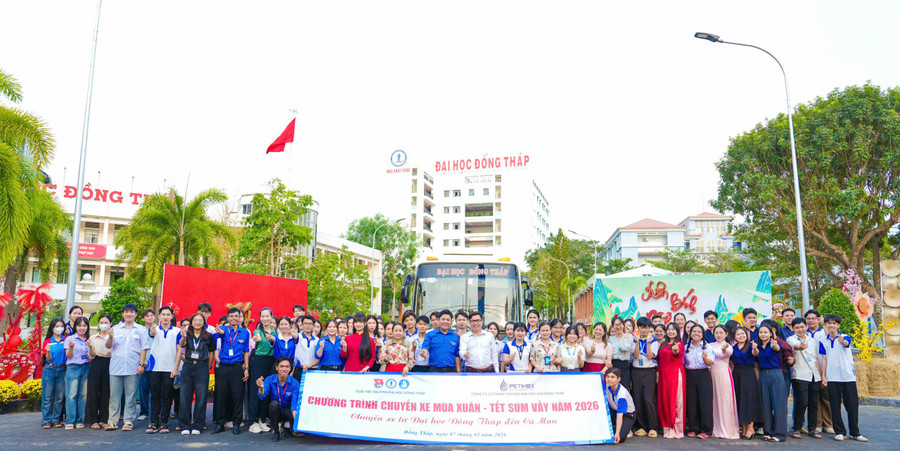 “Chuyến xe mùa xuân - Tết sum vầy 2026” Trường ĐH Đồng Tháp.
