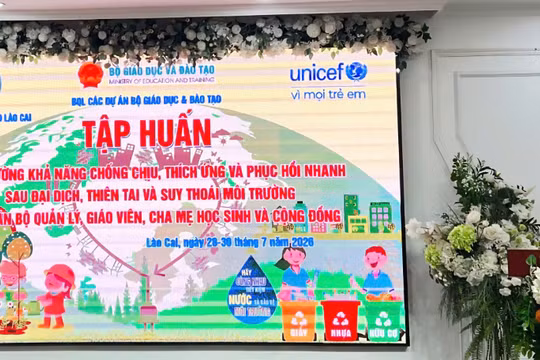 Bà Trần Phượng Anh - Phó Trưởng phòng GDPT – Sở GD&ĐT Lào Cai Phát biểu khai mạc.
