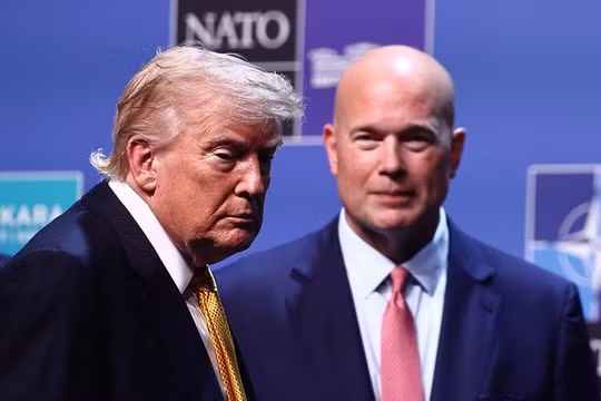 Tổng thống Donald Trump và Đặc phái viên Mỹ tại NATO Matthew Whitaker.