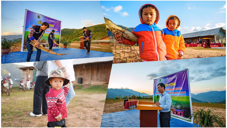 Tới đây, trẻ em vùng cao xã Lao Chải, huyện Mù Cang Chải (Yên Bái) sẽ có thêm một điểm trường mới khang trang mang tên Hú Trù Lình. 