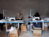 Chùm ảnh thợ may Gaza thời chiến