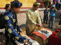 Tái hiện lễ hạ nêu triều Nguyễn tại Hiển Lâm Các ảnh 5