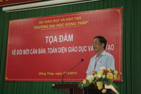 Trường ĐH Đồng Tháp tọa đàm về đổi mới căn bản, toàn diện GD - ĐT ảnh 2