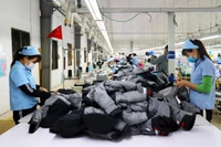 Công nhân làm việc tại Công ty May MSA-YB ở Cụm công nghiệp Long Bình An (tỉnh Tuyên Quang).