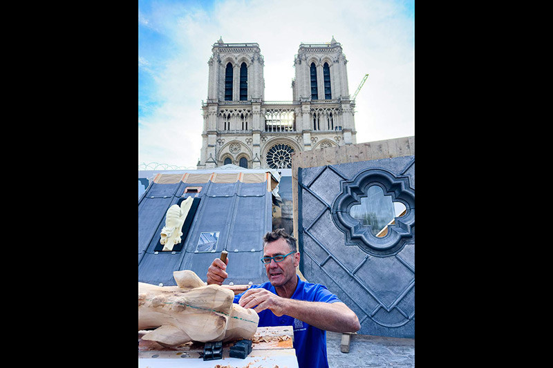 Chùm ảnh nhà thờ Đức Bà Paris 5 năm sau trận hỏa hoạn 