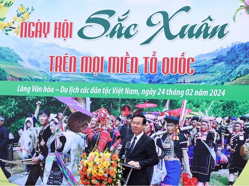 Chủ tịch nước Võ Văn Thưởng dự Ngày hội sắc Xuân trên mọi miền tổ quốc