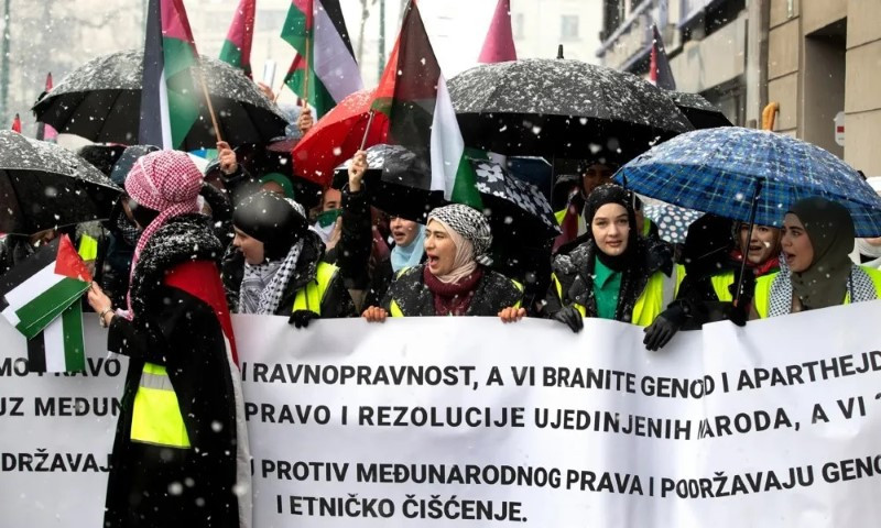 Chùm ảnh thế giới lên án cuộc chiến ở Gaza nhân Ngày Nhân quyền thế giới 
