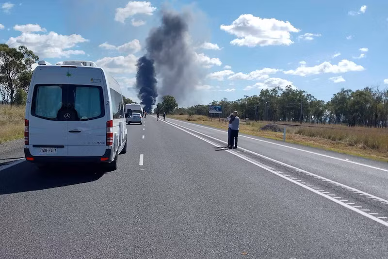 Chùm ảnh tai nạn liên hoàn với xe tăng Mỹ Abram
