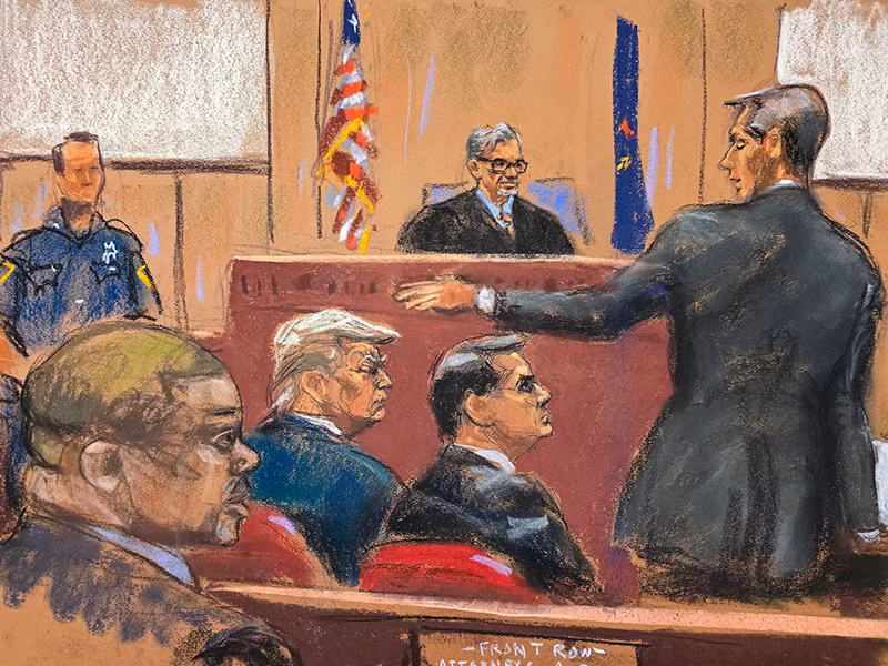 Chùm ảnh phiên tòa xét xử cựu Tổng thống Donald Trump