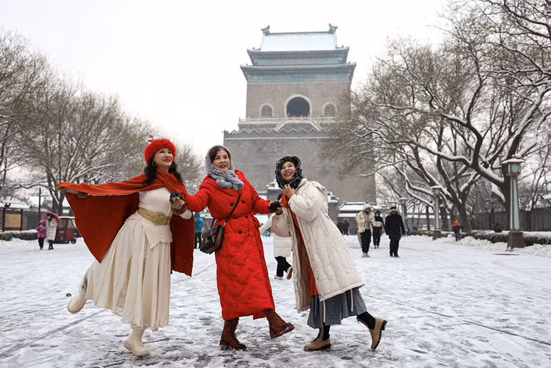 Chùm ảnh đợt lạnh cực mạnh bao trùm Trung Quốc 