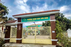 Trường Mầm non Sơn Hàm. (Ảnh: Cẩm Kỳ)