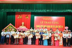14 giáo viên Hà Tĩnh được trao tặng danh hiệu Nhà giáo Ưu tú.
