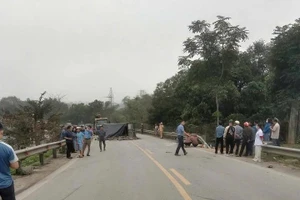 Hiện trường vụ tai nạn. (Ảnh: CTV)