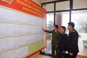 Ngành chức năng kiểm tra danh sách cử tri, trong đó có những người đang bị tạm giam, tạm giữ.