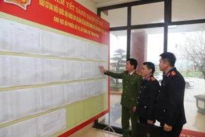 Ngành chức năng kiểm tra danh sách cử tri, trong đó có những người đang bị tạm giam, tạm giữ.