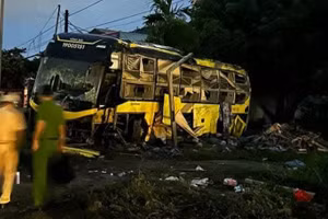 Hiện trường vụ tai nạn.