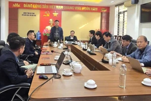 Tổng Biên tập Báo GD&TĐ Triệu Ngọc Lâm phát biểu tại buổi làm việc với Sở GD&ĐT Hà Tĩnh.