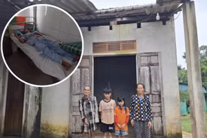 Bố bị tai nạn liệt tủy, 2 đứa trẻ sống cơ cực với ông bà nội già yếu.