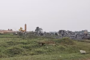 Khu vực nghĩa trang thôn Nhân Hòa. (Ảnh:T.T)