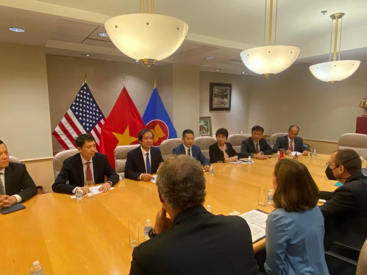 Bộ trưởng Bộ GD&amp;ĐT Nguyễn Kim Sơn đã có cuộc gặp, làm việc với Cơ quan Phát triển quốc tế Hoa Kỳ.