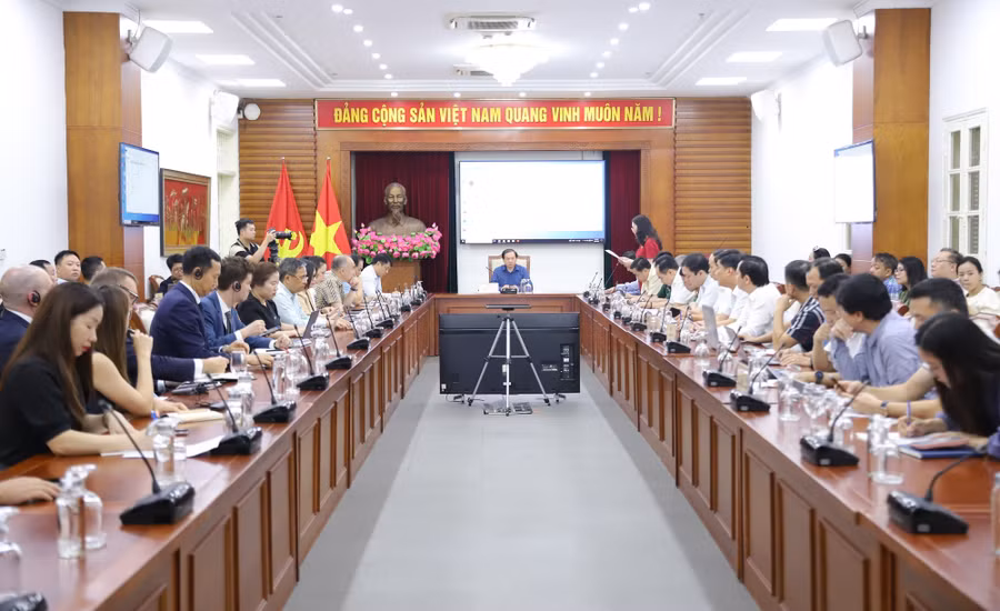 Quang cảnh cuộc họp Tiểu ban Nội dung Triển lãm thành tựu Đất nước nhân dịp kỷ niệm 80 năm Ngày Quốc khánh - Ảnh Bộ VH,TT&DL.