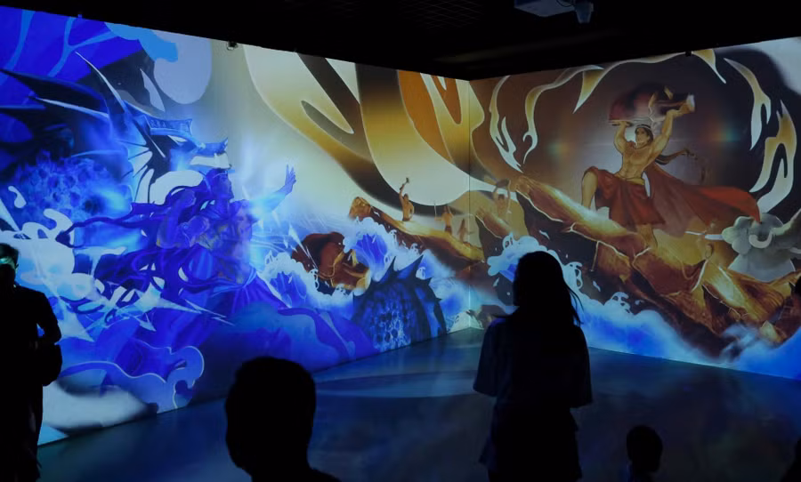 Dự án “Kỳ mộng dân gian” do nhóm sinh viên Học viện Báo chí và Tuyên truyền phối hợp với X Space Immersive thực hiện - Ảnh: BTC.
