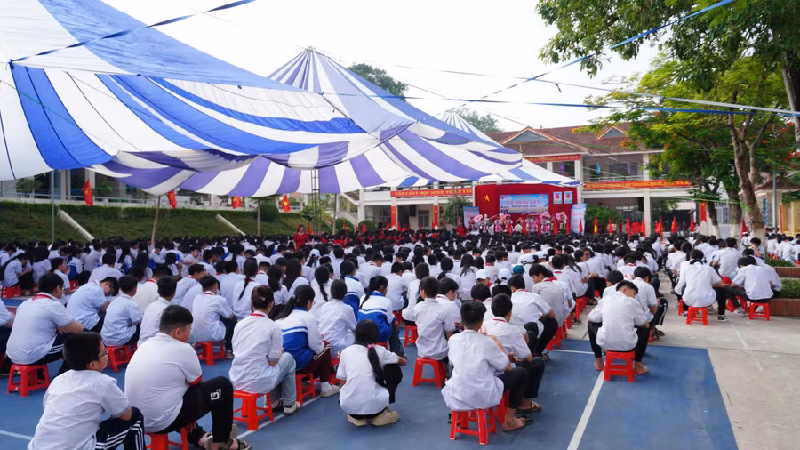 Toàn cảnh Lễ tổng kết năm học.